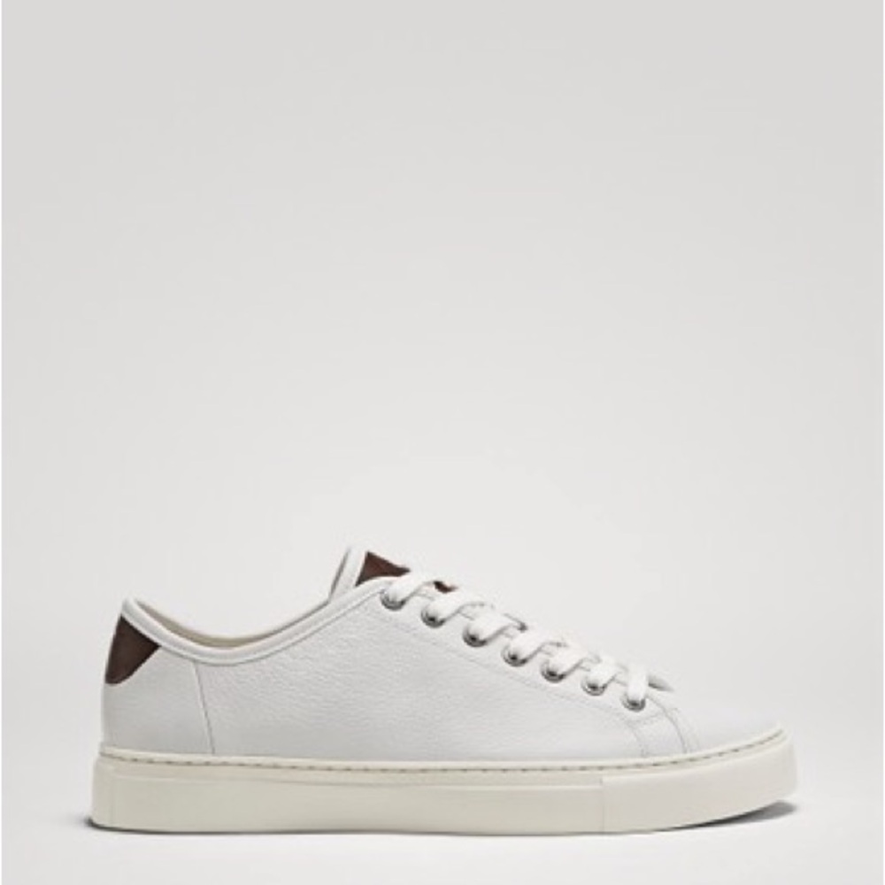 Massimo Dutti - White shoes with brown detailing